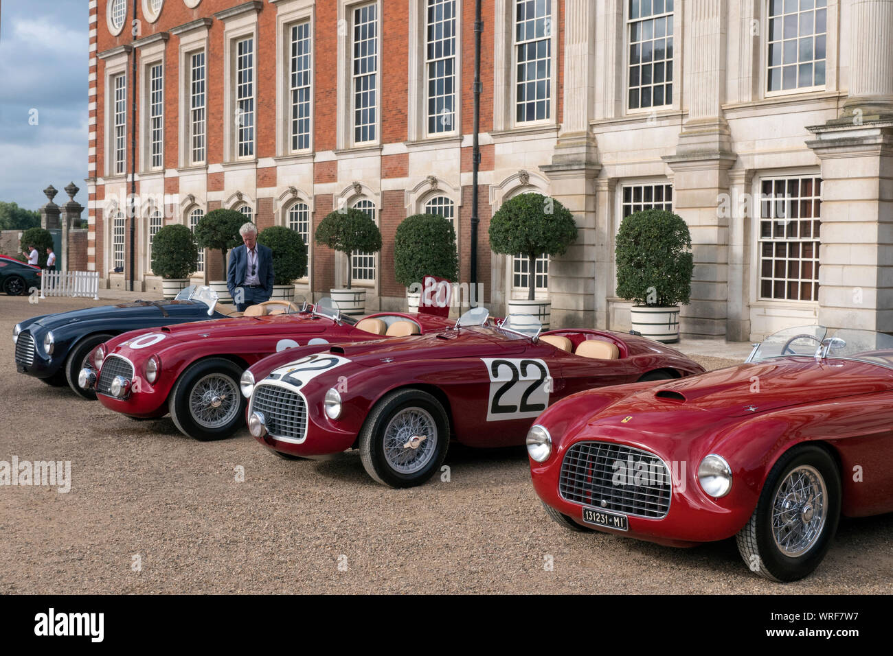 Ferrari 166 MM's display at Hampton Court Concours Stock Photo
