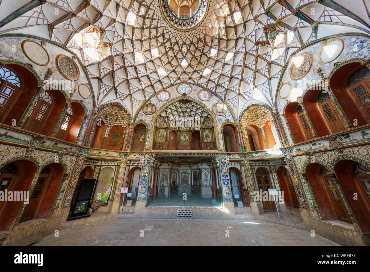 Borujerdi House, Main dome, Kashan, Isfahan Province, Islamic Republic of Iran Stock Photo