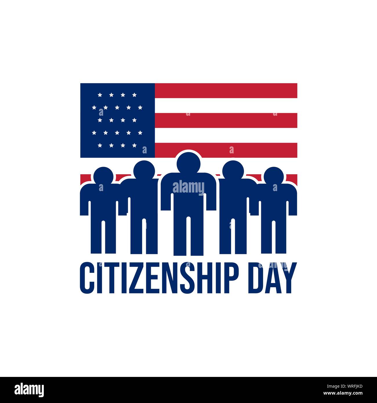 Happy Citizenship design vector. Citizenship day usa national holiday vector image Stock Vector