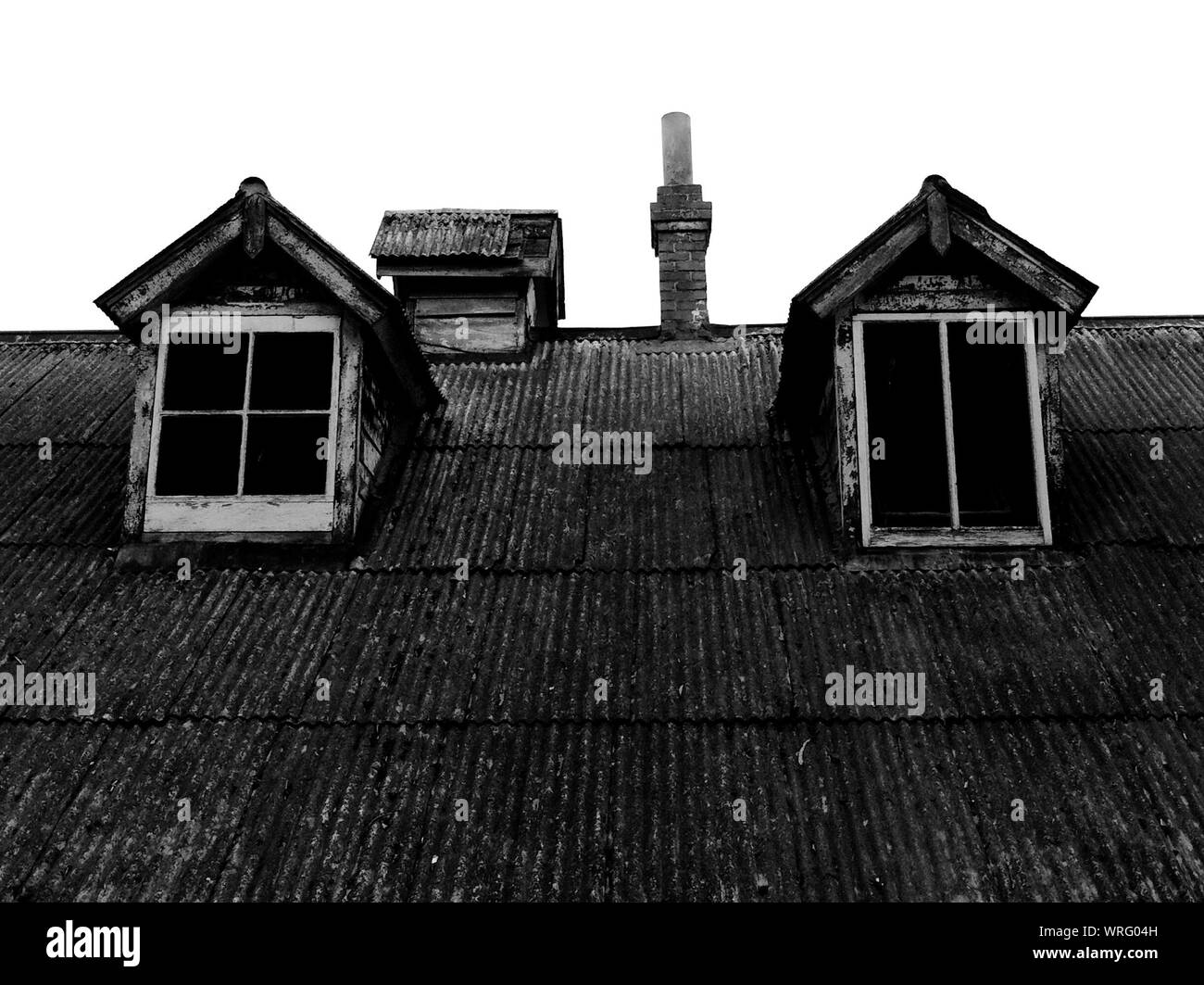 Old Roof With Dormer Windows Stock Photo