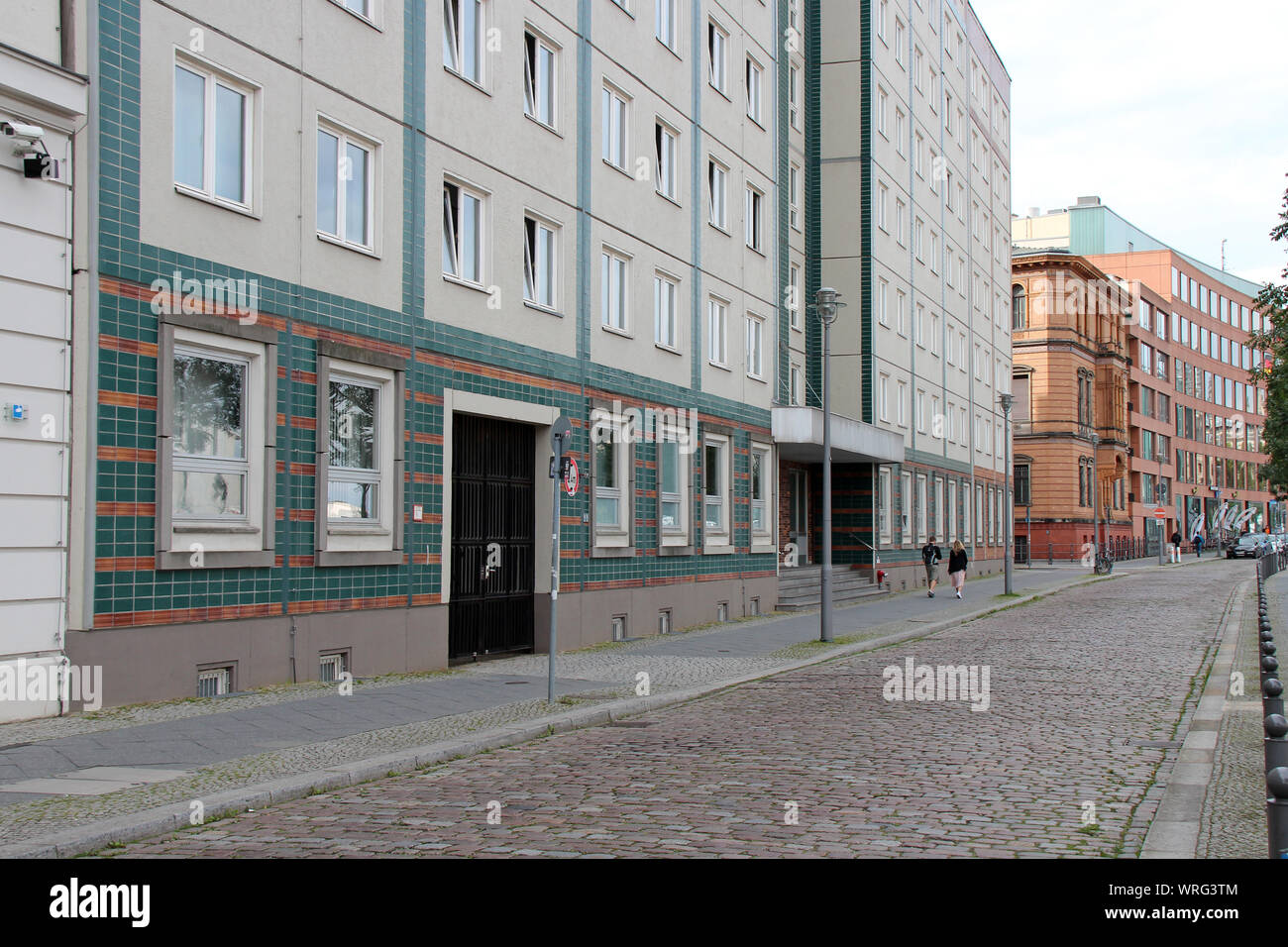 flat buildings and street in berlin (germany Stock Photo Alamy