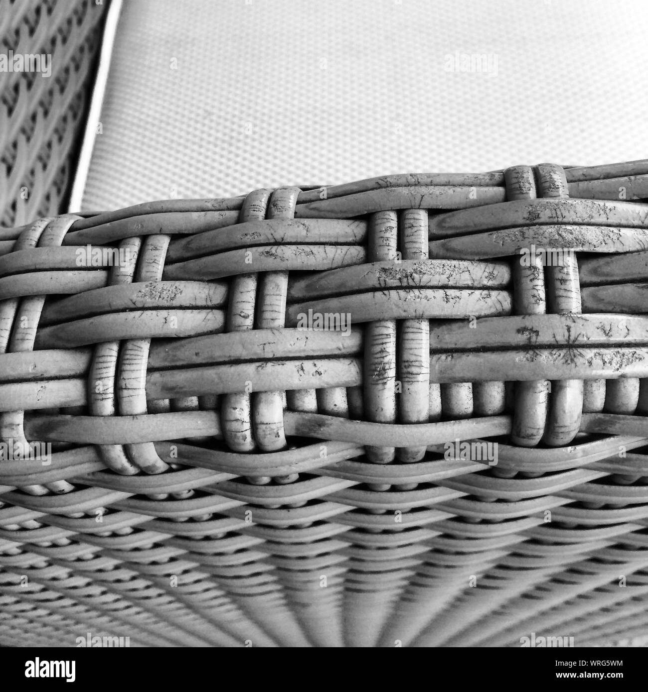 Arm Of Wicker Chair Stock Photo Alamy