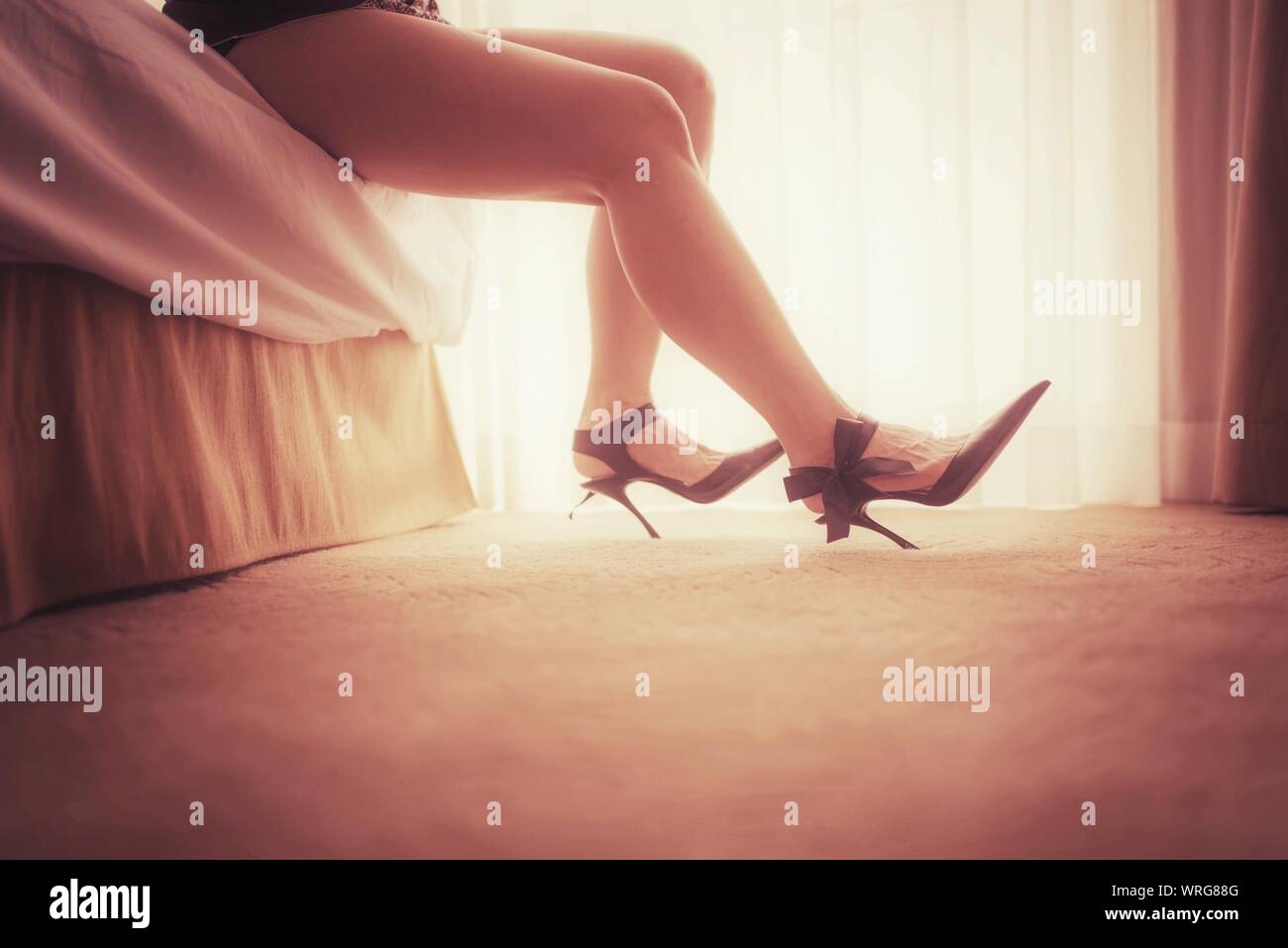 wearing heels to bed