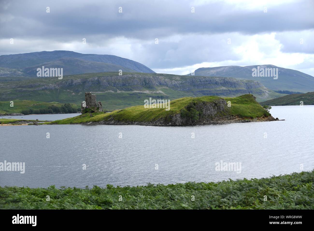 Ardvreck Castle on a stormy day Stock Photo