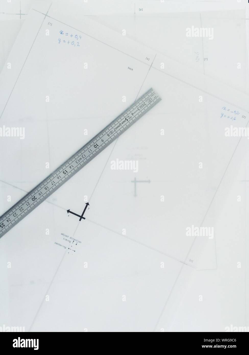 Close up blueprint hi-res stock photography and images - Alamy