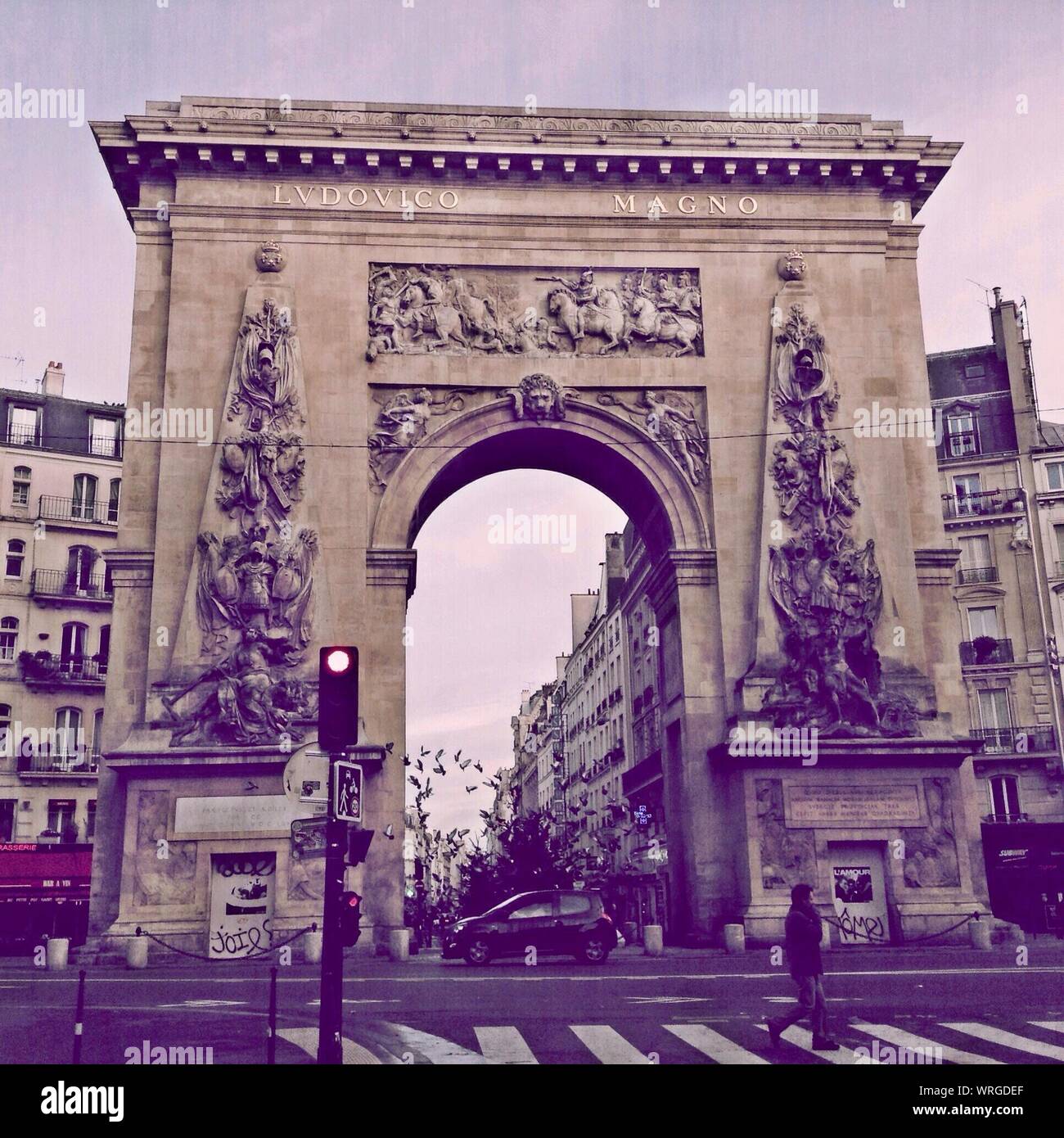 View Of Porte Saintdenis Stock Photo Alamy