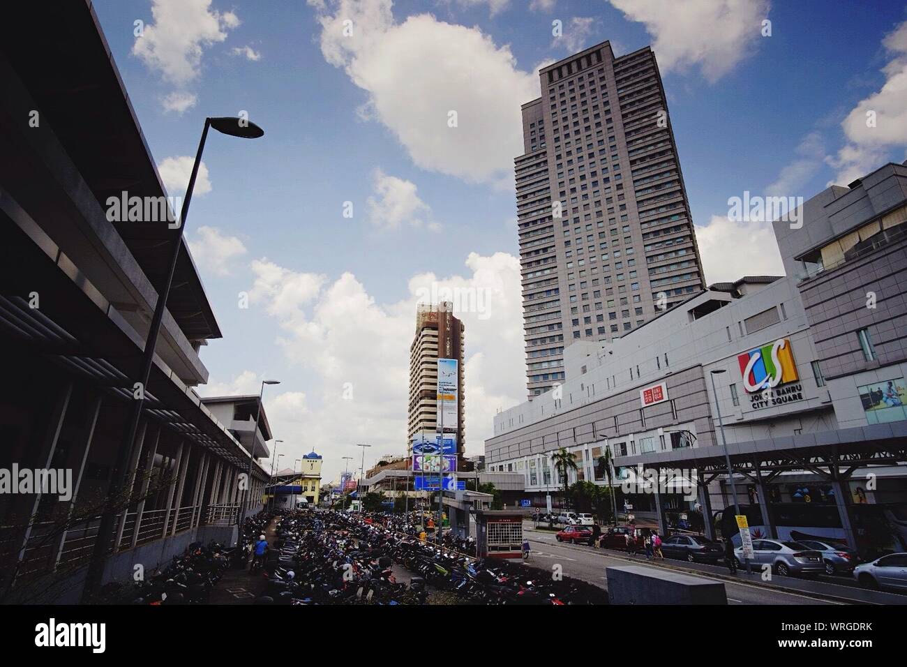 Motor Scooters Parked In Parking Lot In Front Of Johor Bahru City Square Stock Photo Alamy