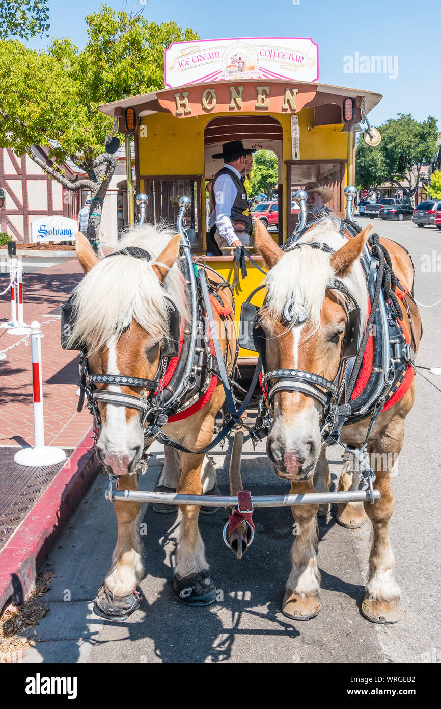 Solvang Trolley Rids Solvang Trolley High Resolution Stock Photography and Images - Alamy