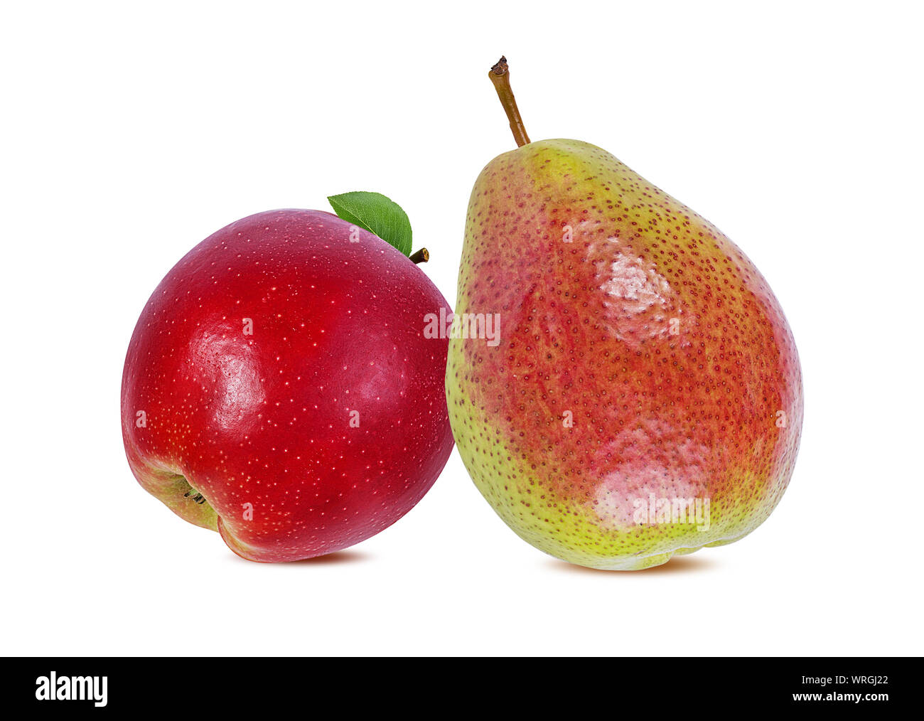 apples and pear isolated on white background Stock Photo