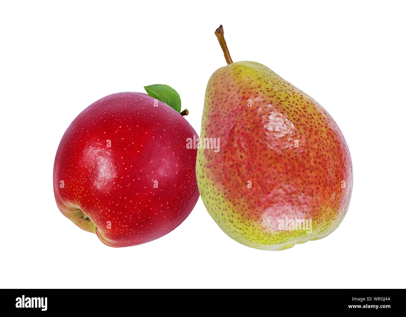 apples and pear isolated on white background Stock Photo