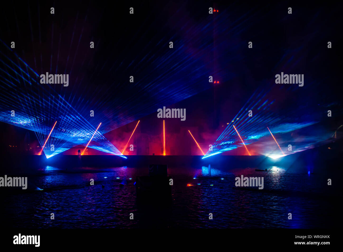 Orlando, Florida. August 23, 2019. Electric Ocean is seasonal firework