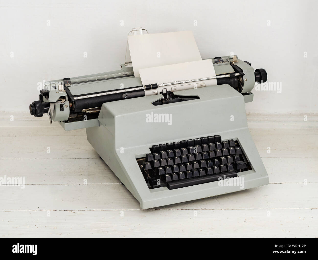 Manual mechanical typewriter from the 70s, light color Stock Photo Alamy