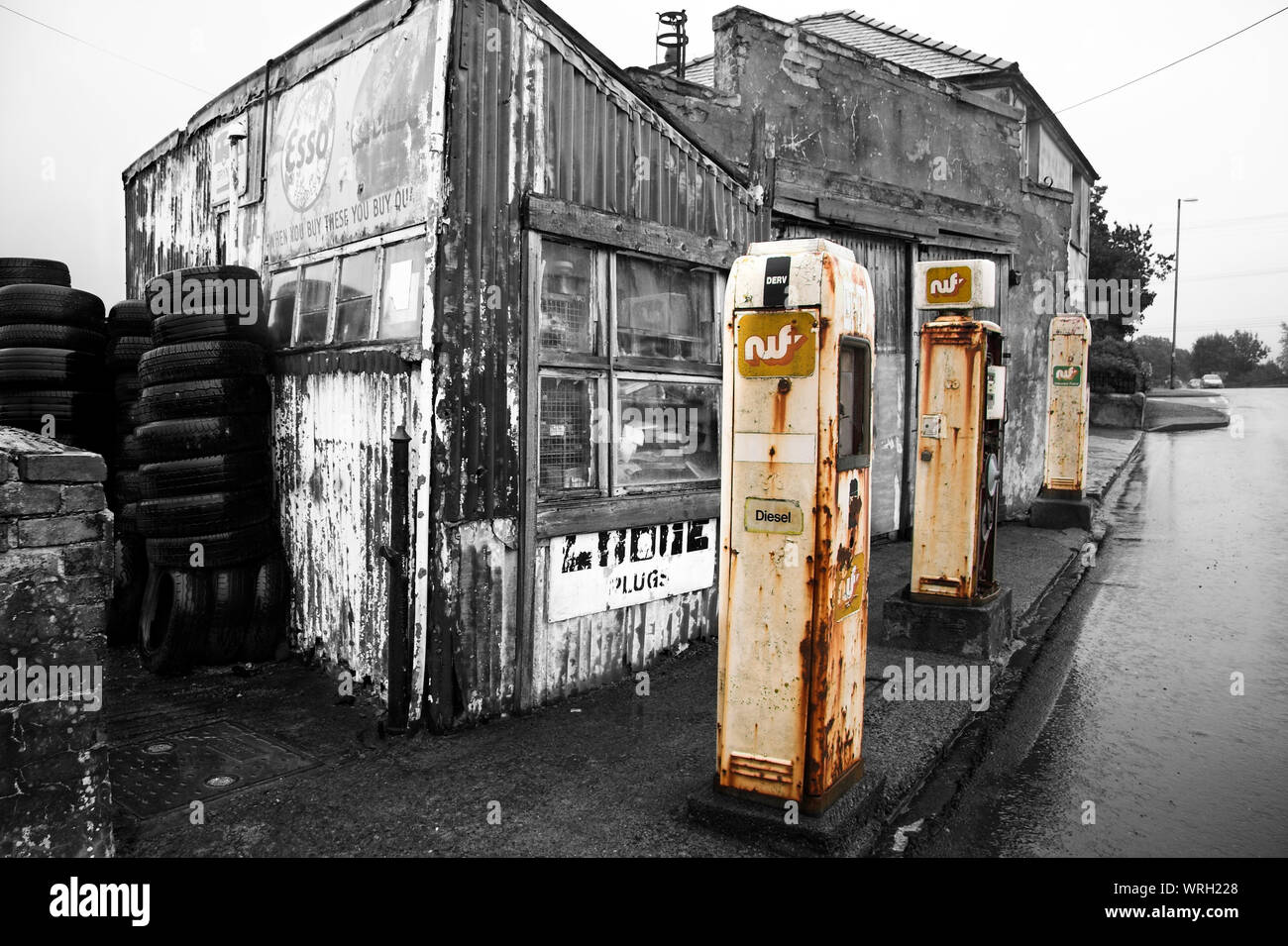 Abandoned petrol station uk hires stock photography and images Alamy