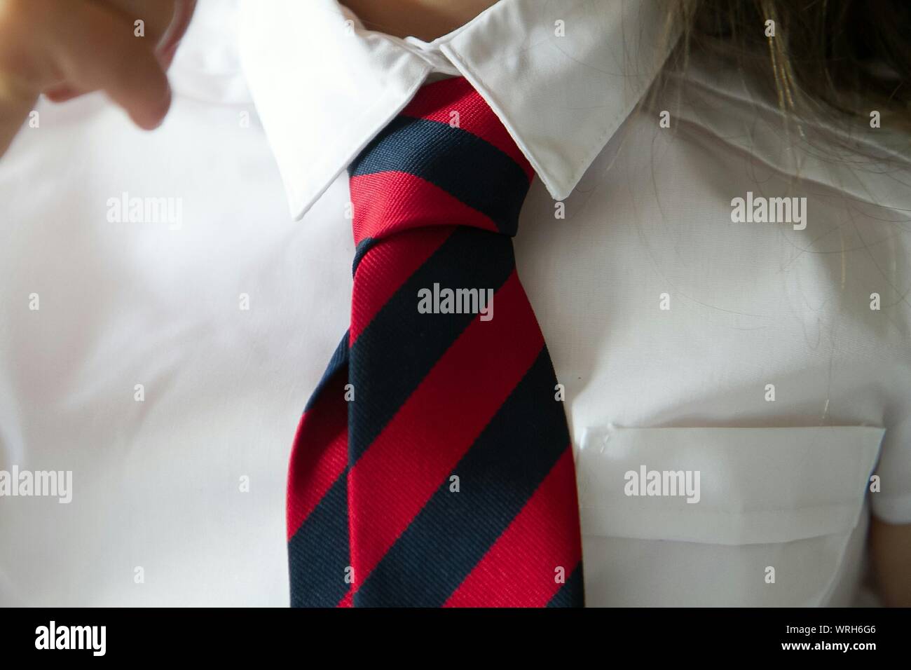 Detail Shot Of Shirt And Tie Stock Photo