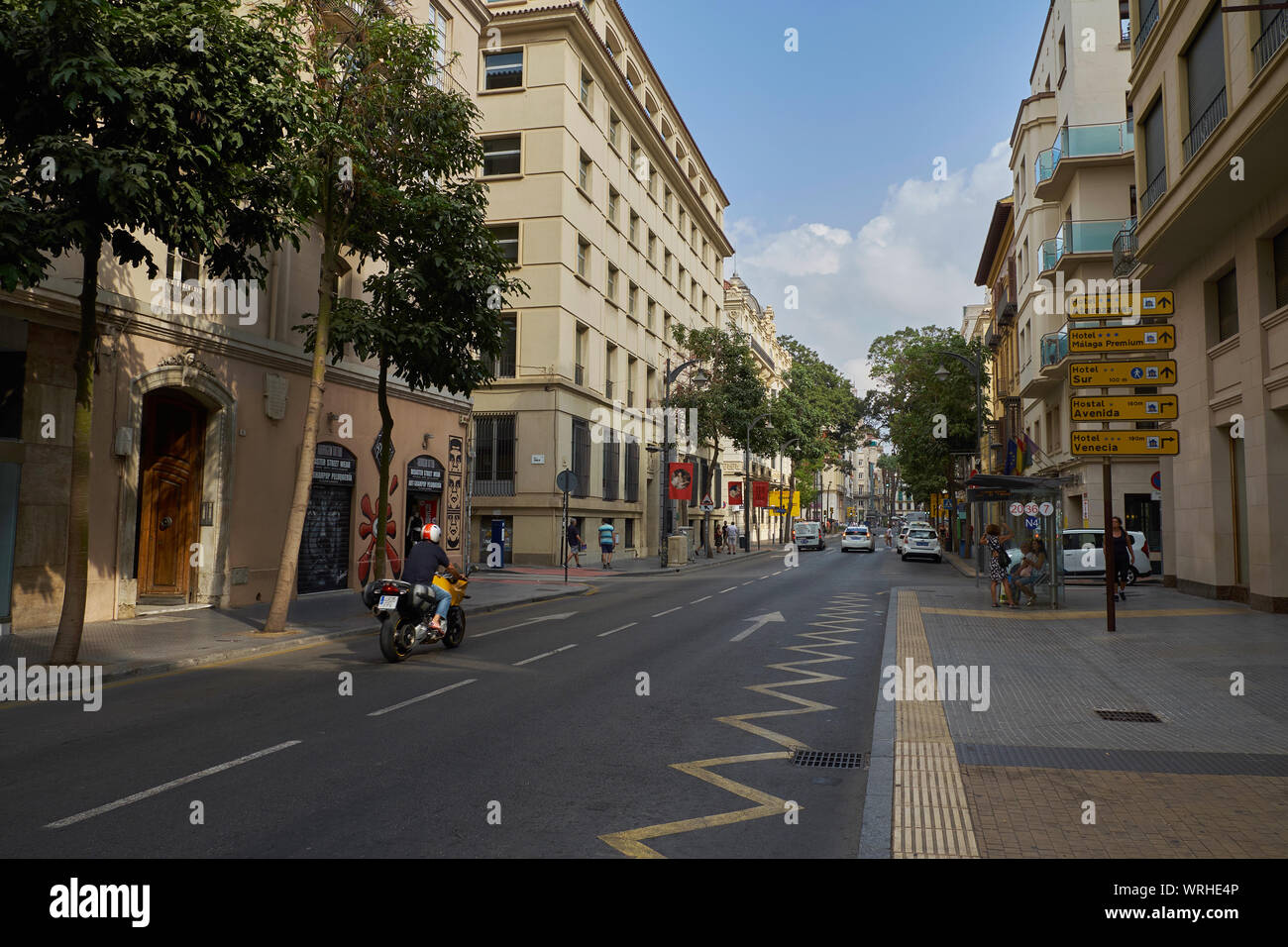 Córdoba Street. Málaga, Spain. Stock Photo