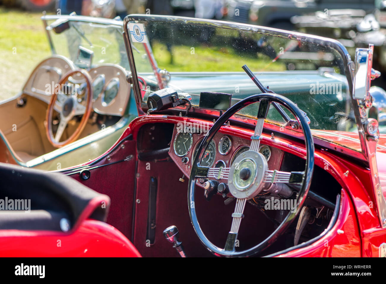 Classic car show, Hinton Arms, Cheriton, Hampshire, UK Stock Photo