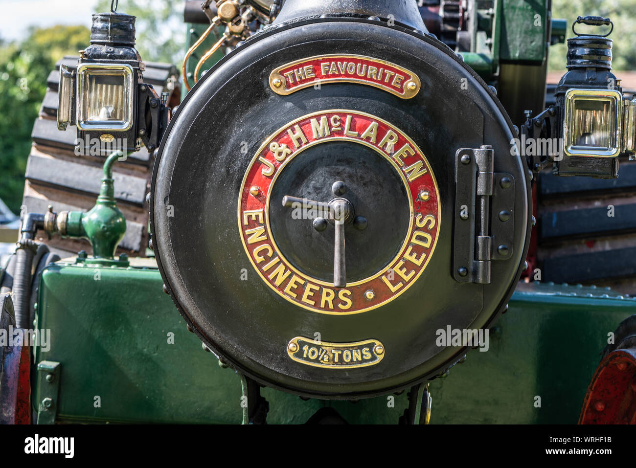 J & H McLaren steam engine at classic car show, Hinton Arms, Cheriton, Hampshire, UK Stock Photo