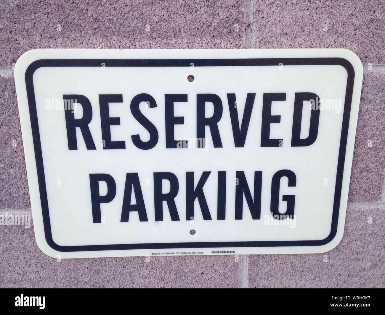 Reserved Parking Sign Stock Photo
