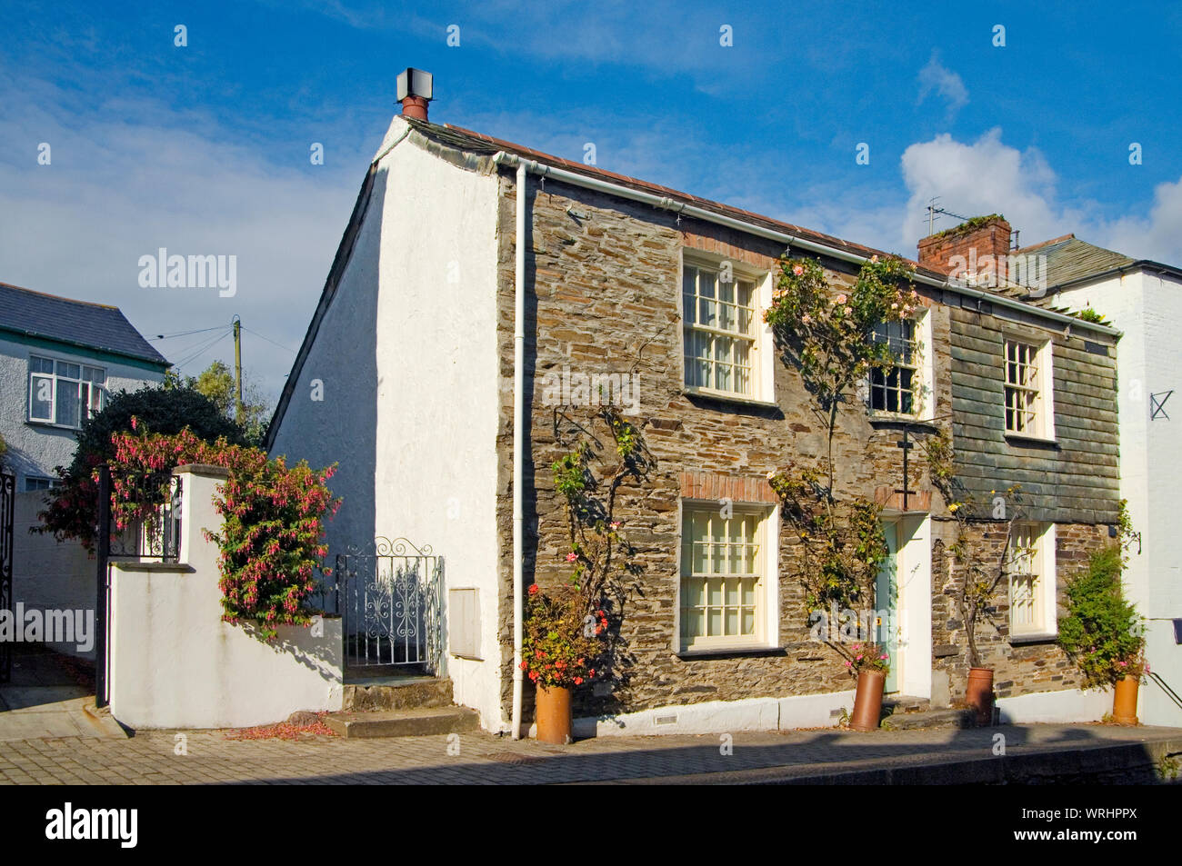 Padstow, Cornwall, England has many fine restored fishermen's cottages