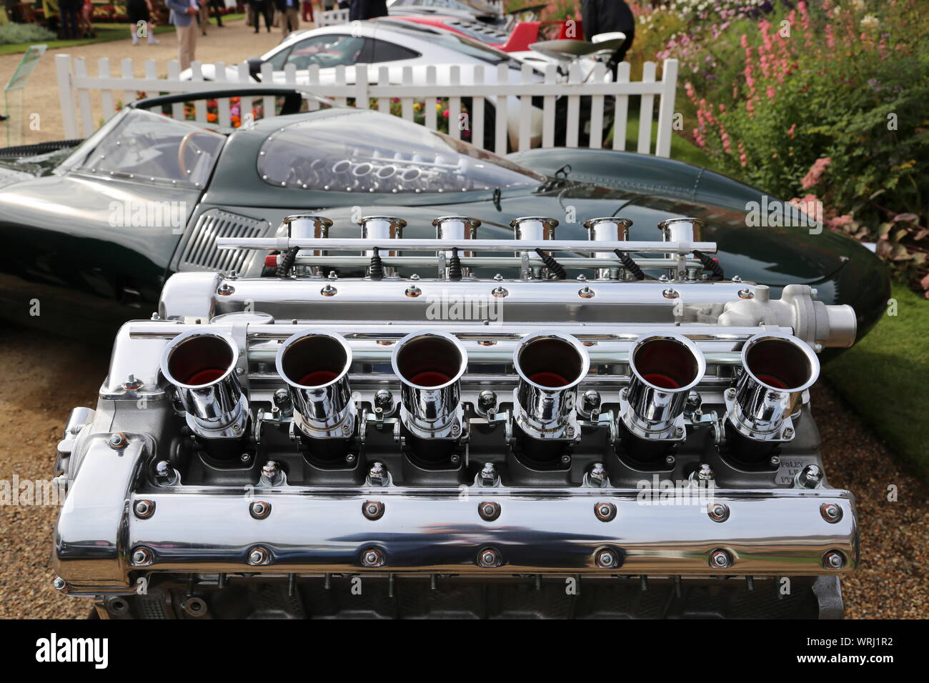 Quad Cam V12 Engine Launch Of Ecurie Ecosse Lm69 Prototype Concours Of Elegance 19 Hampton Court Palace East Molesey Surrey England Uk Europe Stock Photo Alamy