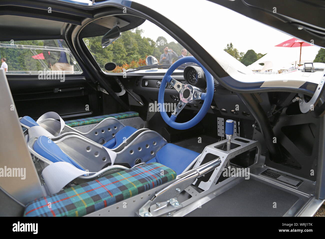 Interior, launch of Ecurie Ecosse LM69 prototype, Concours of Elegance 2019, Hampton Court Palace, East Molesey, Surrey, England, UK, Europe Stock Photo