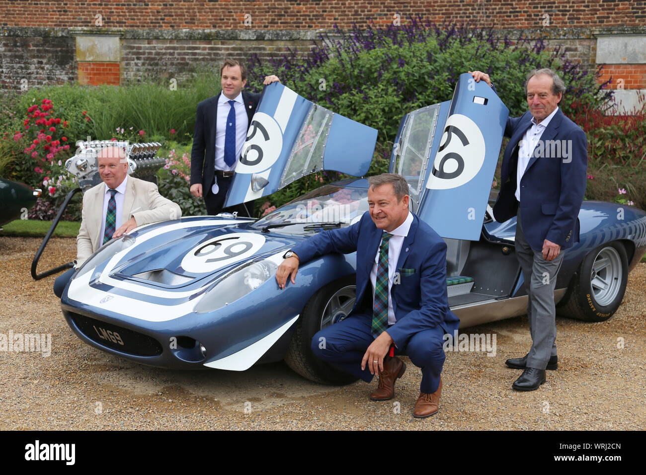 Launch of Ecurie Ecosse LM69 prototype, Concours of Elegance 2019, Hampton Court Palace, East Molesey, Surrey, England, UK, Europe Stock Photo