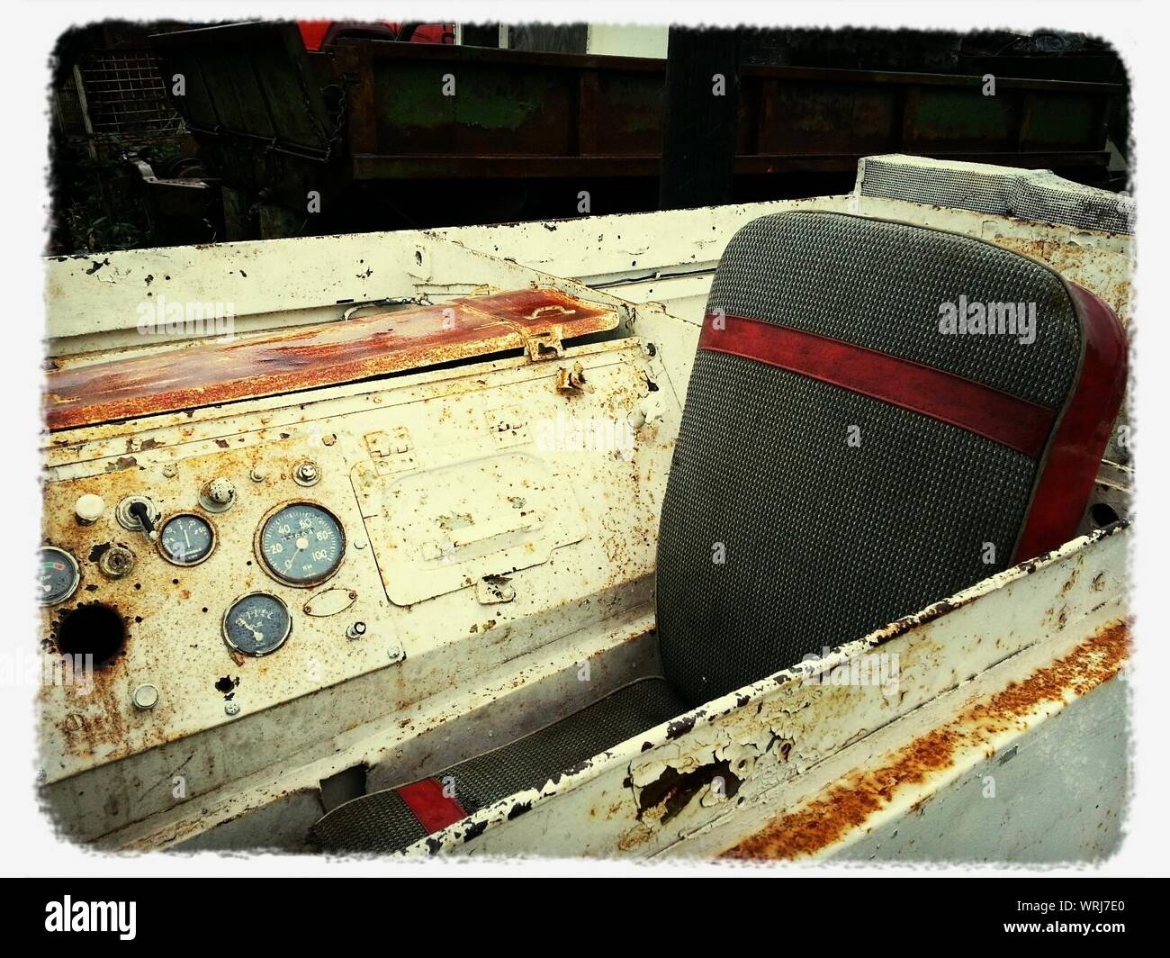 Interior Of Damaged Vehicle Stock Photo - Alamy