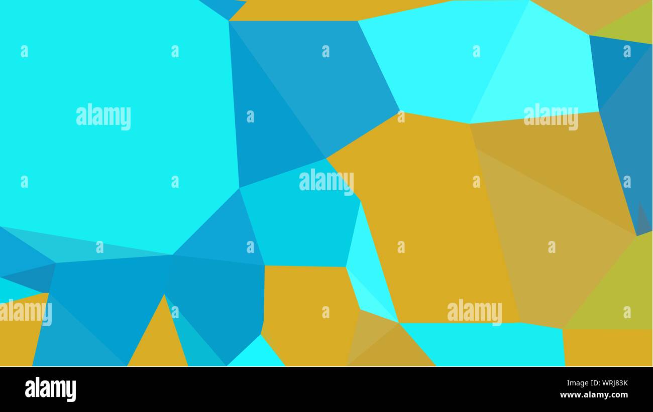 abstract geometric background with bright turquoise, golden rod and ...