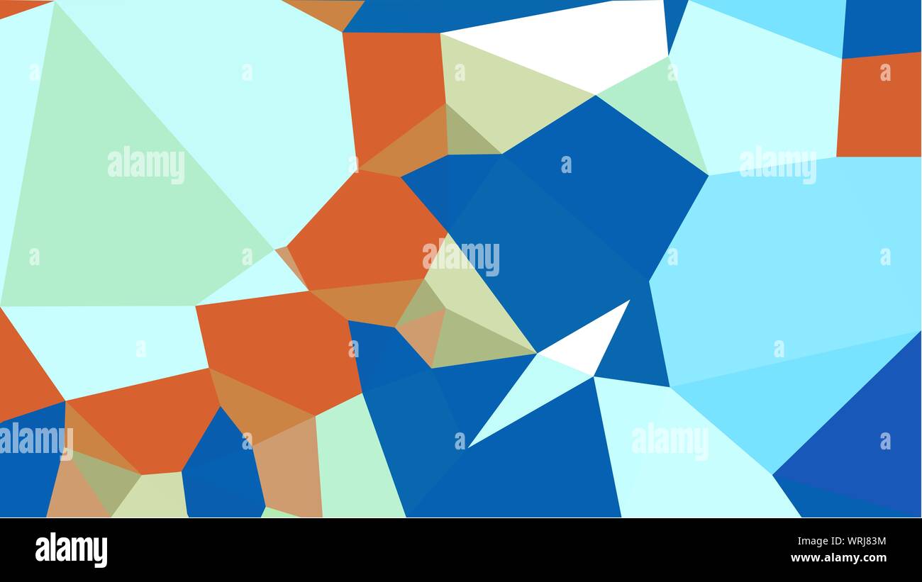 geometric multicolor triangles with strong blue, bronze and pale ...