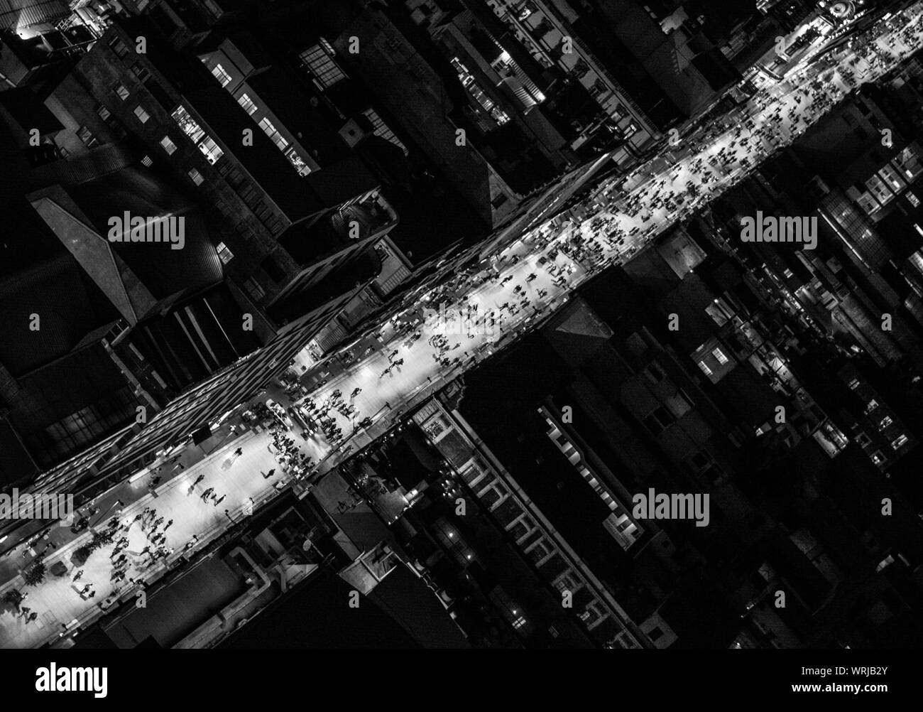 Aerial View City Street Black and White Stock Photos & Images - Alamy