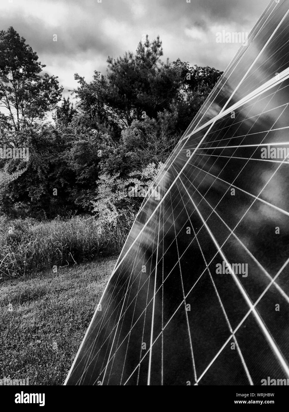 Solar panel field Black and White Stock Photos & Images - Alamy