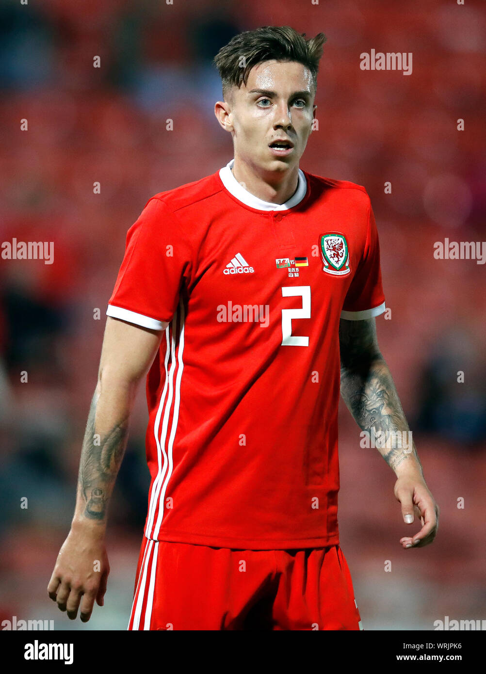 Wales' Cameron Coxe during the Euro 2021 Qualifying match at the