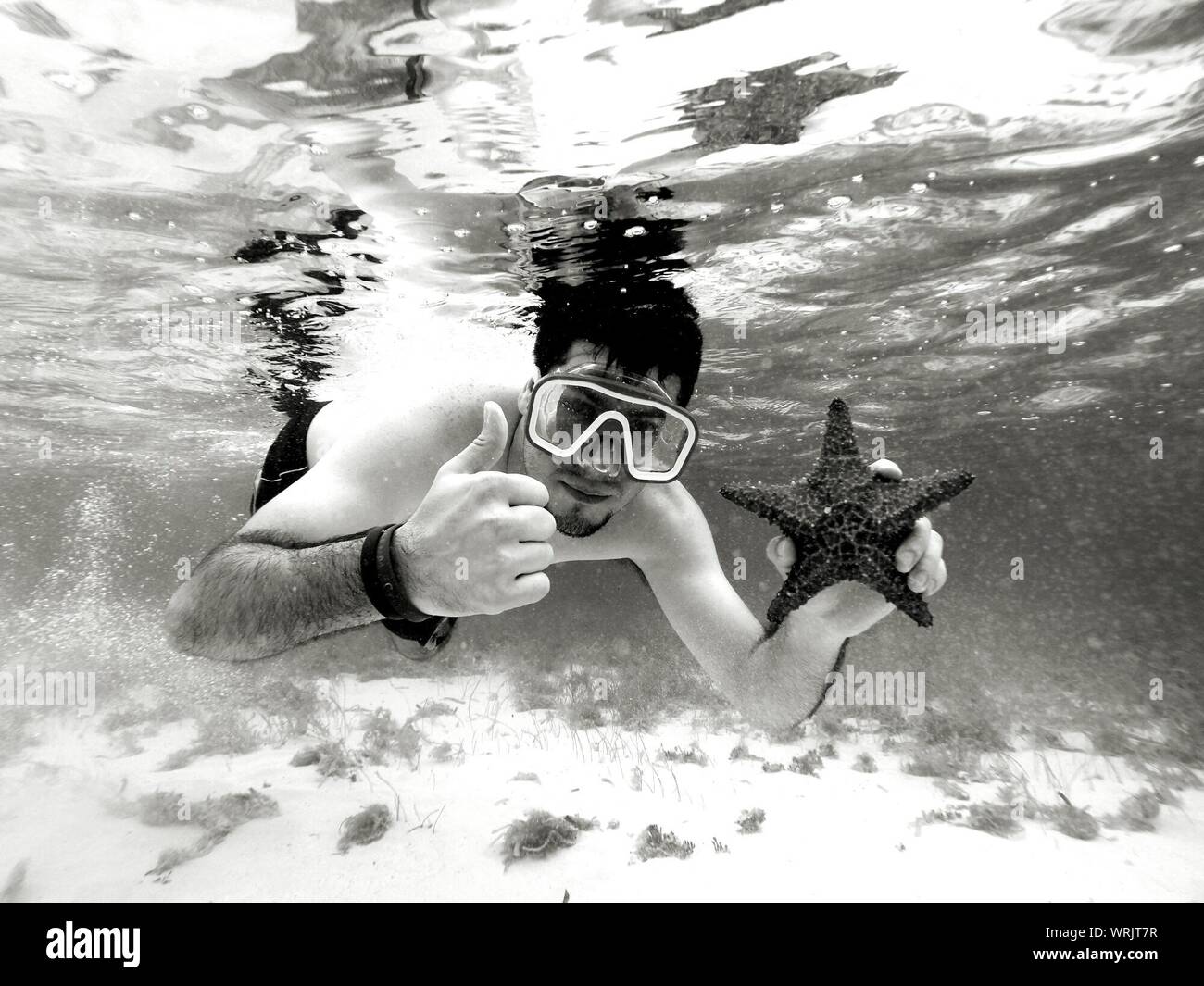 Black and white of man swimming hi-res stock photography and images - Alamy