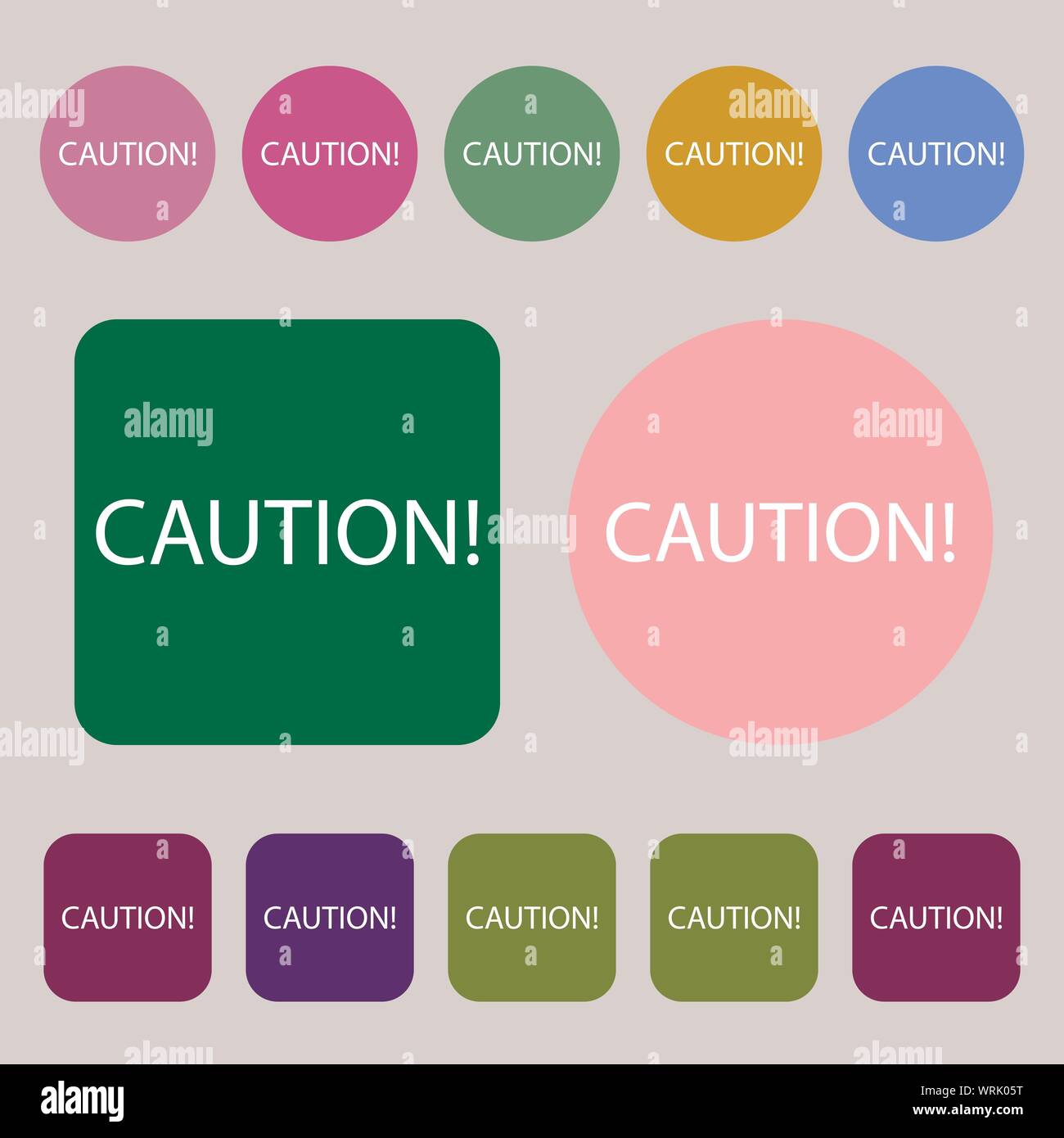 Attention caution sign icon. Exclamation mark. Hazard warning symbol ...