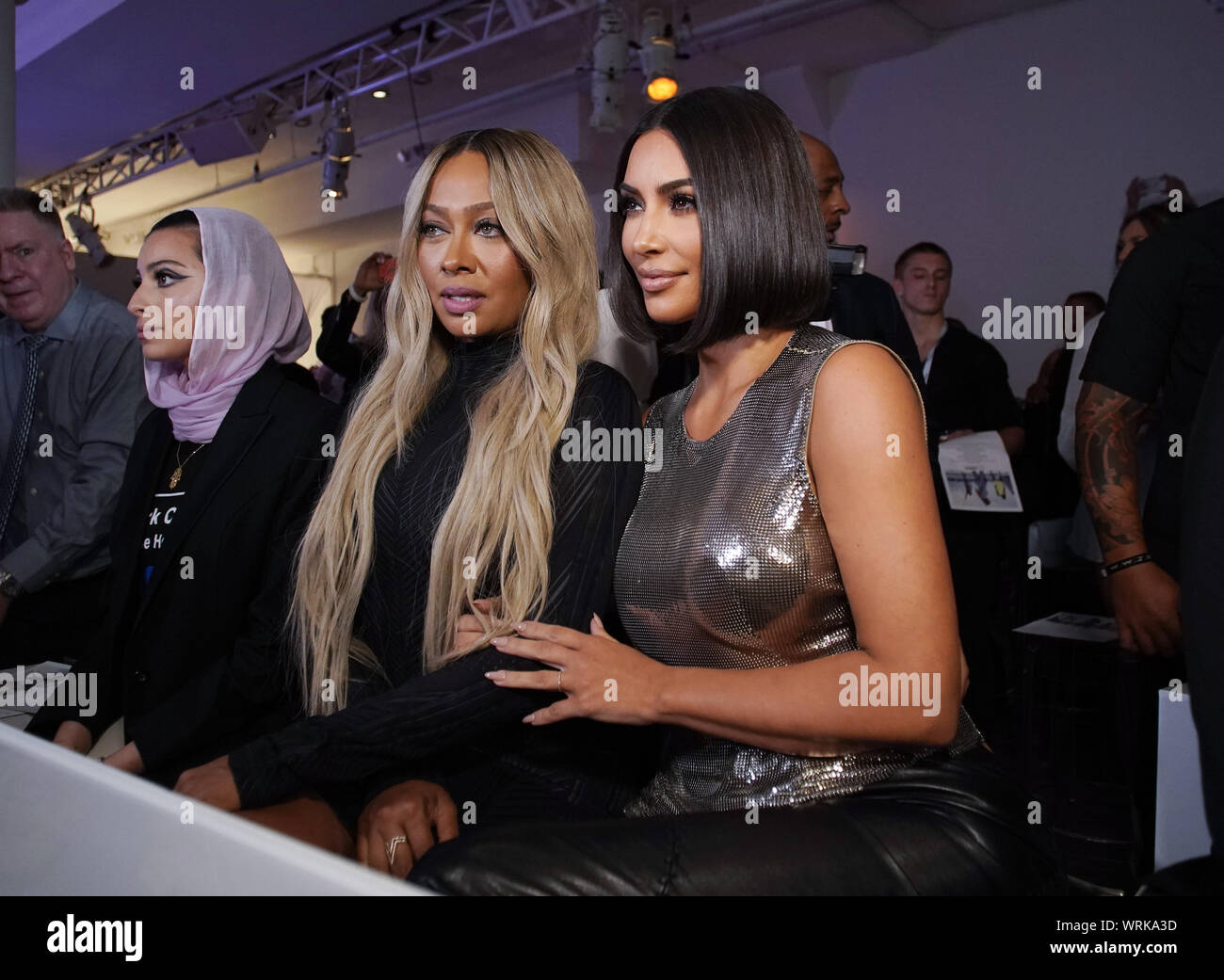 New York, United States. 10th Sep, 2019. Kim Kardashian West and La La Anthony arrive in the front row for the Serena by Serena Williams fashion show at Metropolitan West639 during New York Fashion Week: The Shows on Tuesday, September 10, 2019 in New York City. Photo by John Angelillo/UPI Credit: UPI/Alamy Live News Stock Photo