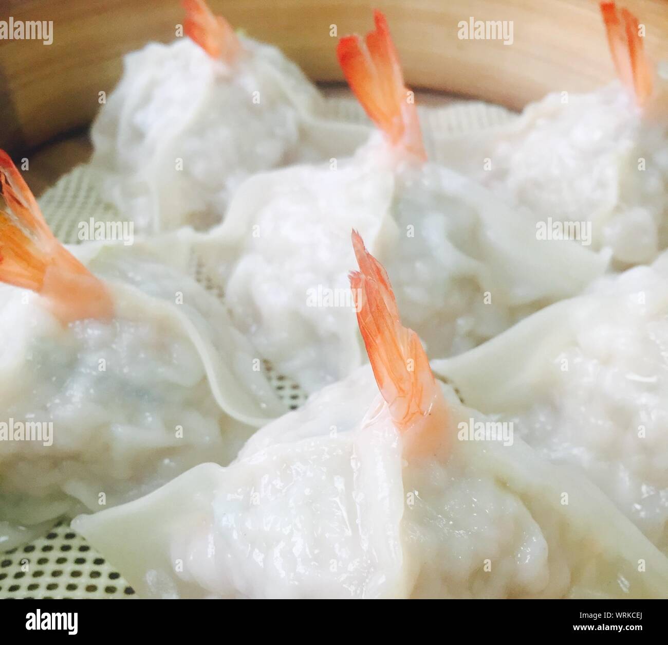Chinese steamed shrimp dumplings hires stock photography and images