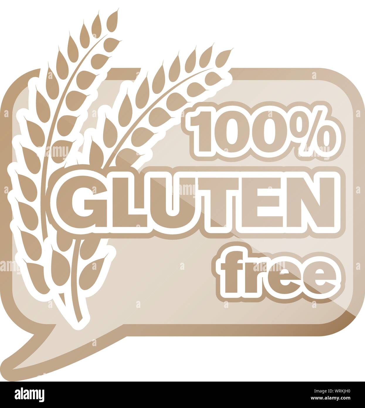 100 percent gluten free sticker or logo vector illustration Stock Vector