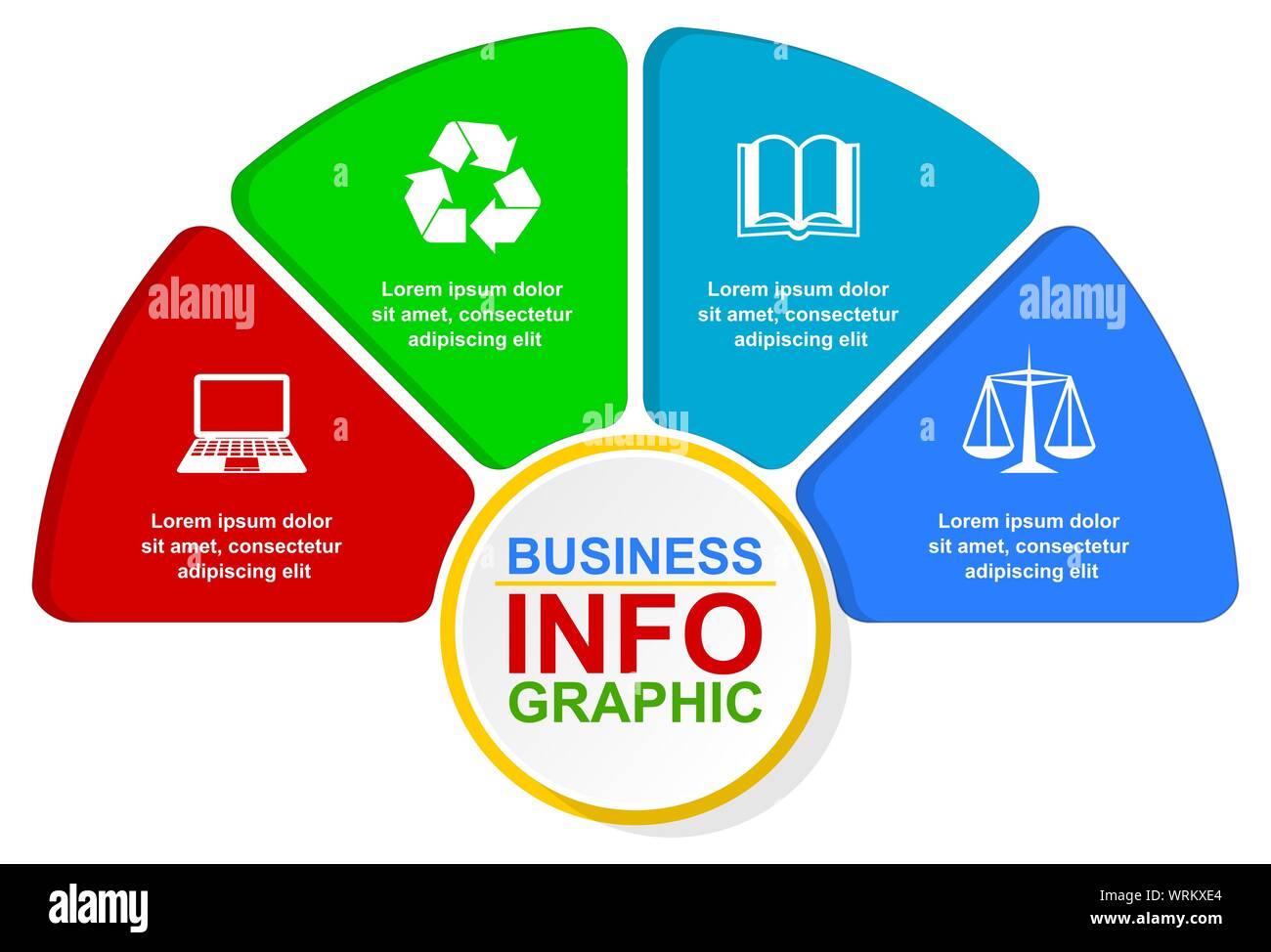 Infographic vector circle template for presentation, business concept ...