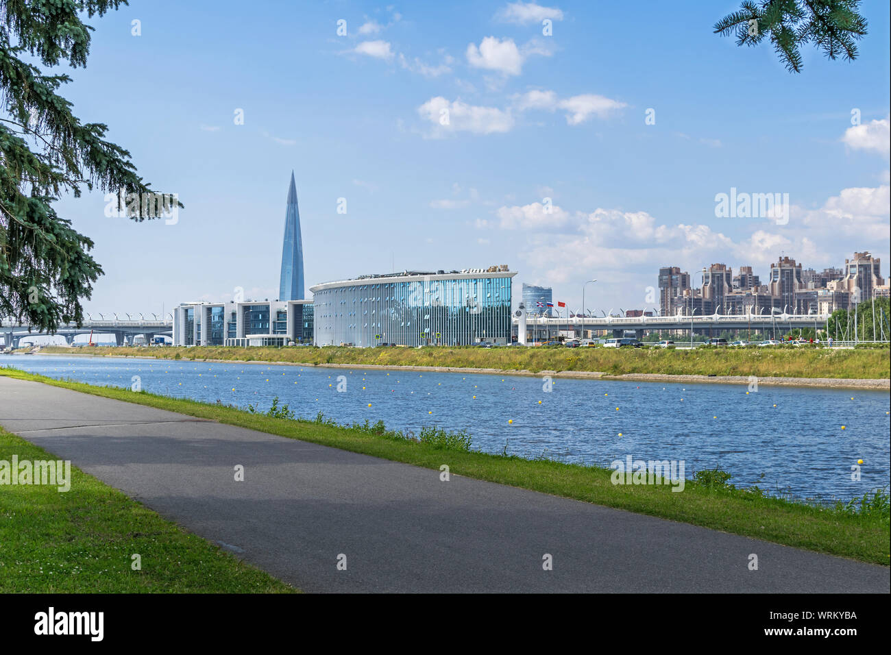 View from the Krestovsky Island (Island of the Cross) at the Grebnoy