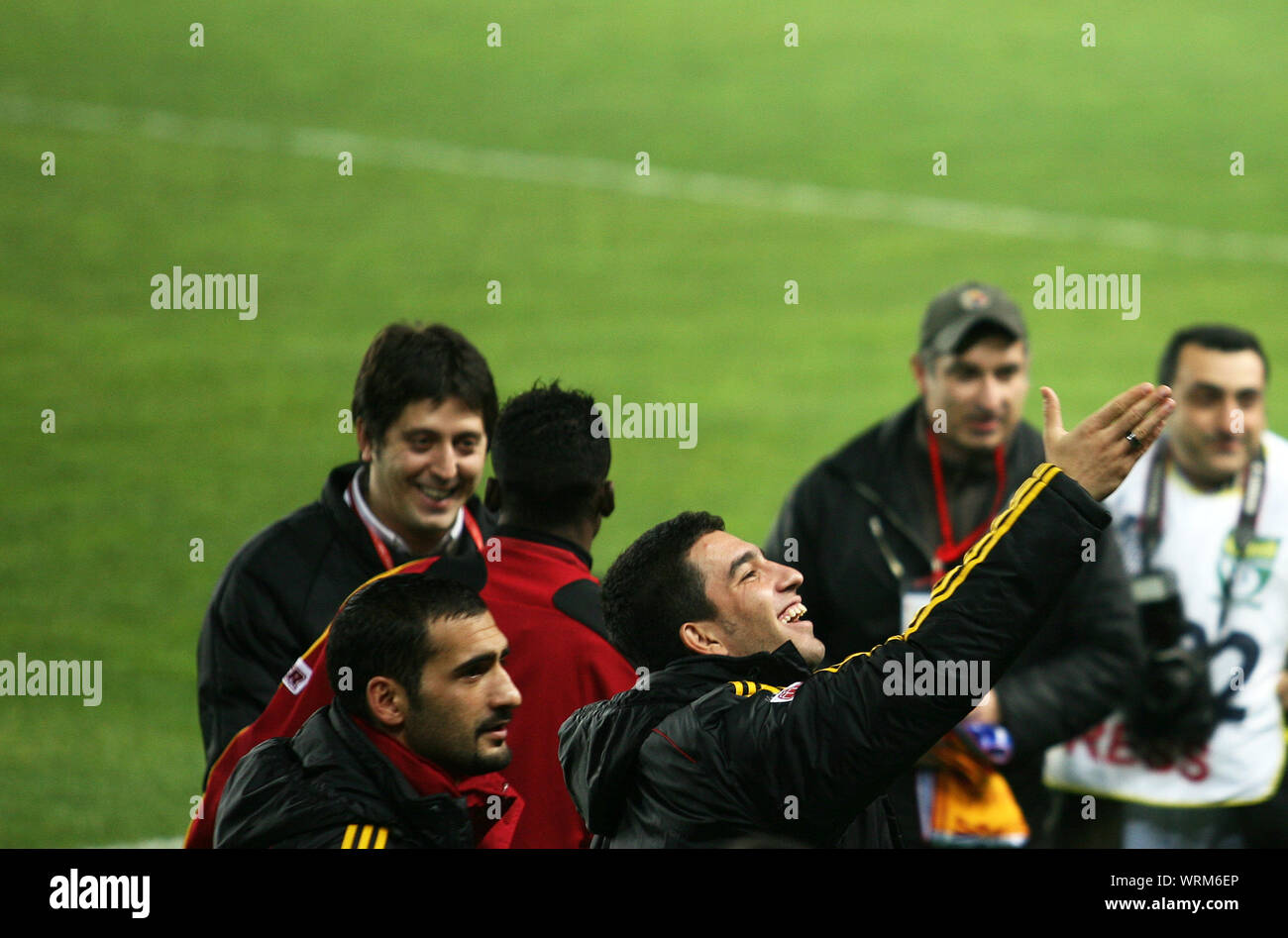 ISTANBUL, TURKEY - OCTOBER 8: Famous Turkish football player and Turkish National Team captain Arda Turan on October 8, 2012 in Istanbul, Turkey. Arda Turan also played for Galatasaray, Atletico Madrid and Barcelona. Stock Photo