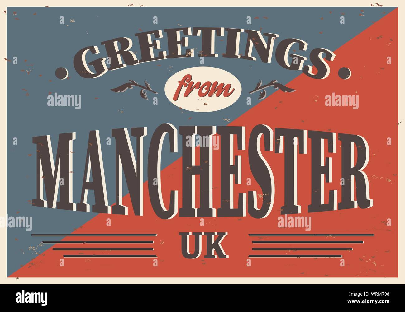 Vintage manchester poster Stock Vector Images Alamy