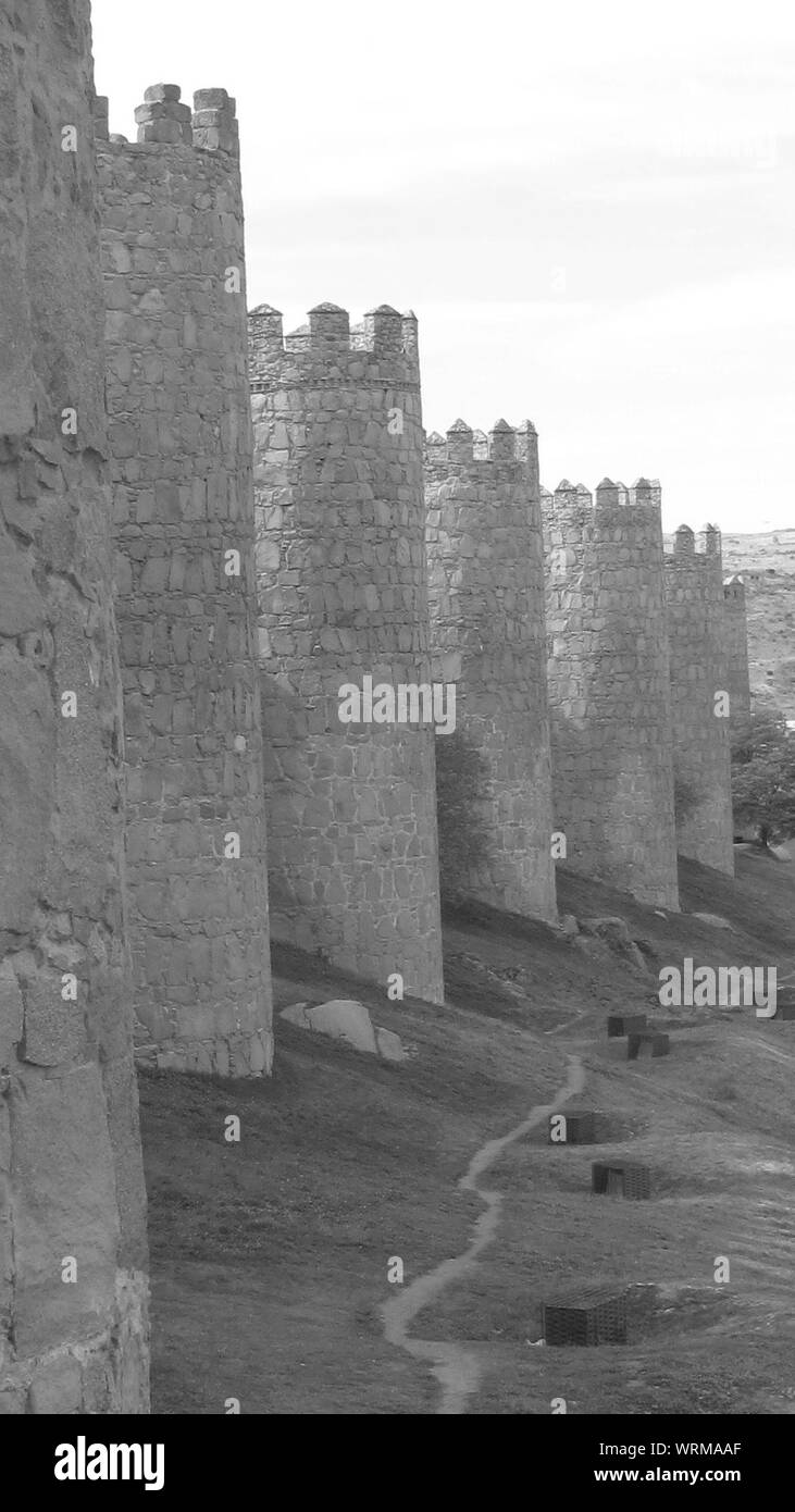 Avila medieval walls Black and White Stock Photos & Images - Alamy