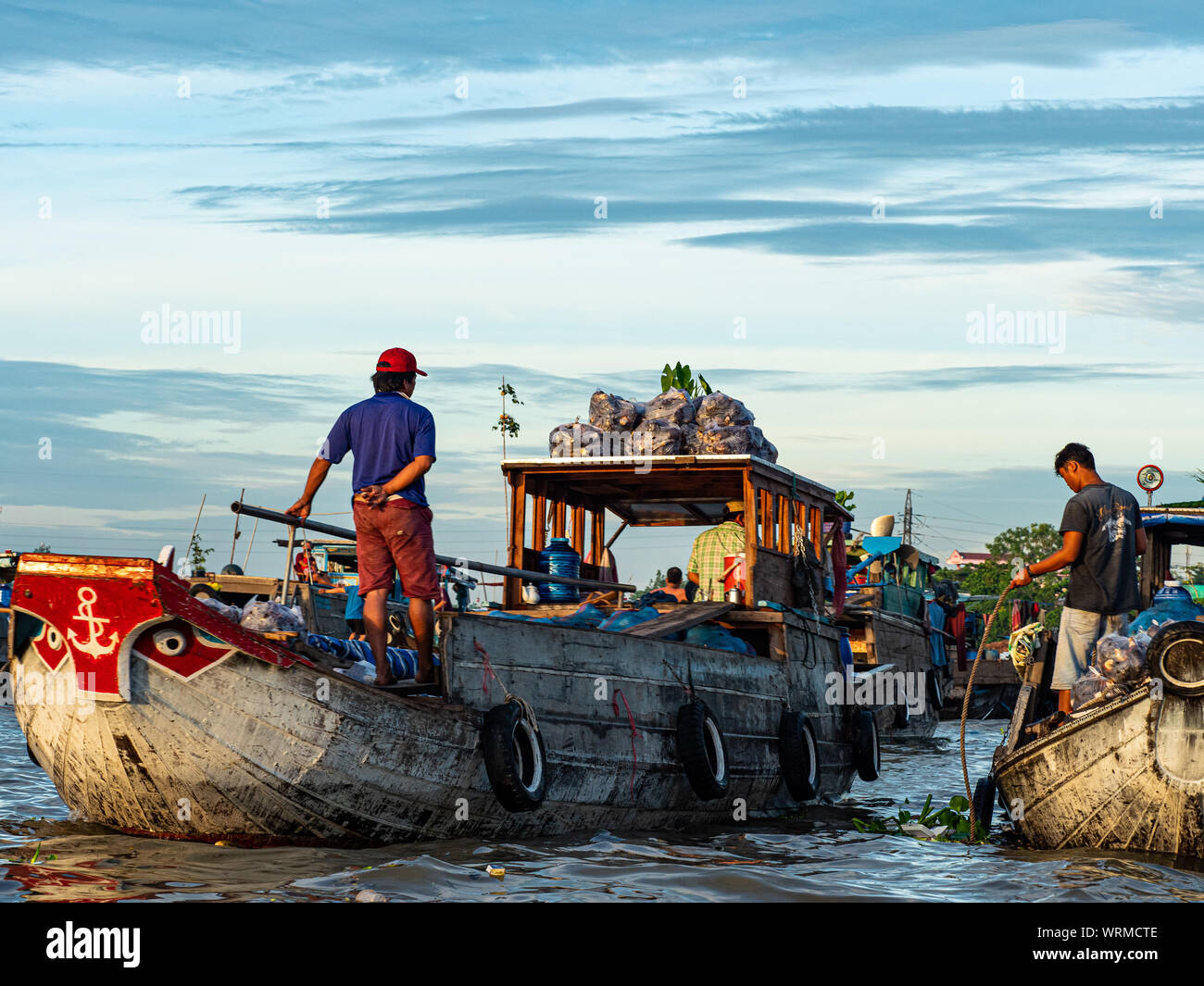 Vietnam Mekong Boat tour floating market Stock Photo Alamy