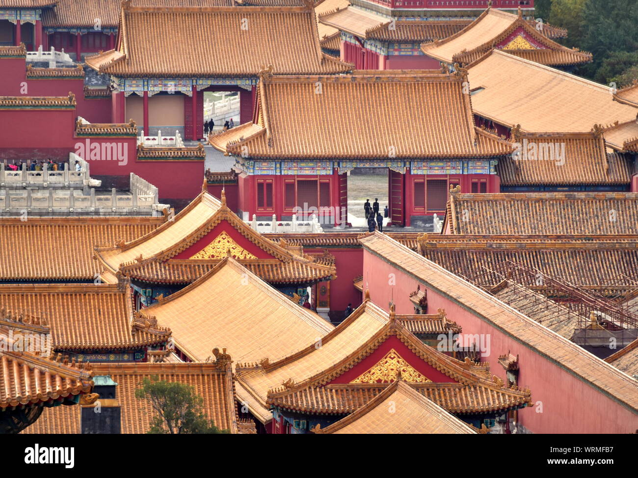 Forbidden City palace gates and traditional Chinese architecture, Beijing, China Stock Photo