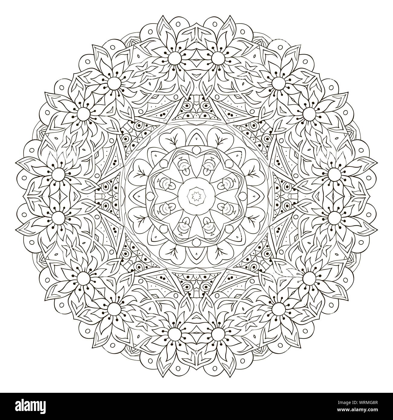 Mandala. Oriental pattern. Traditional round ornament. Turkey, Egypt ...