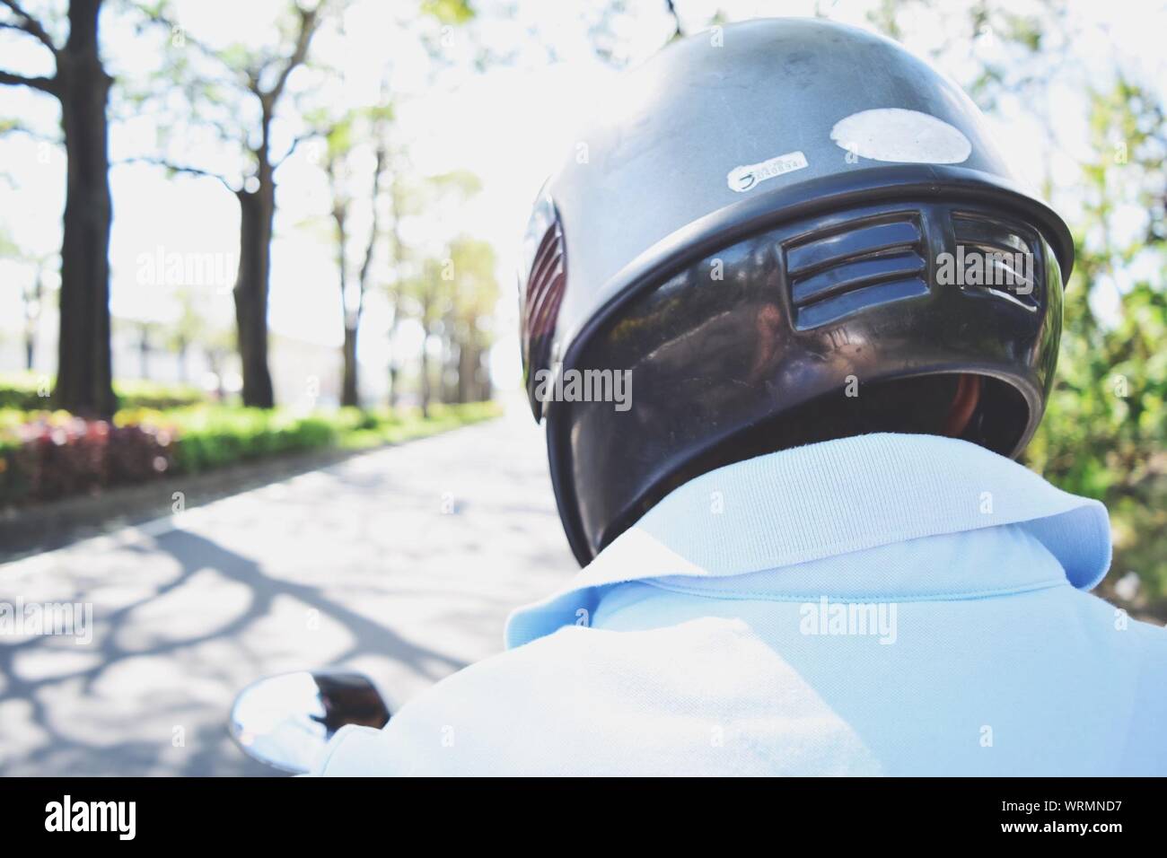 Man crash helmet not bicycle hi-res stock photography and images - Alamy