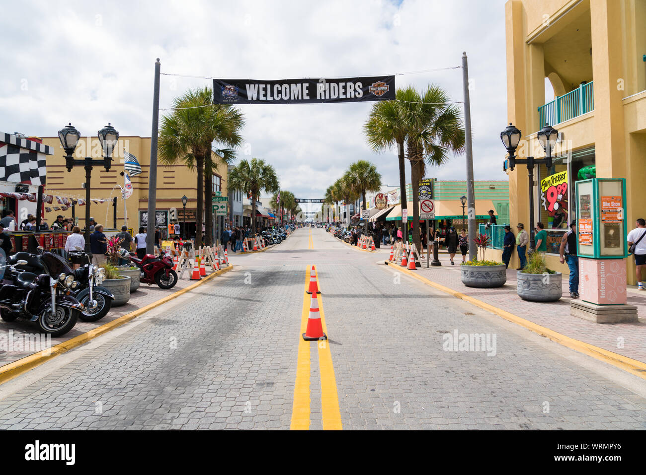 Daytona Beach, Fl, USA - March 4, 2016: The 75th Anniversary of the Daytona Beach Bike Week. Stock Photo