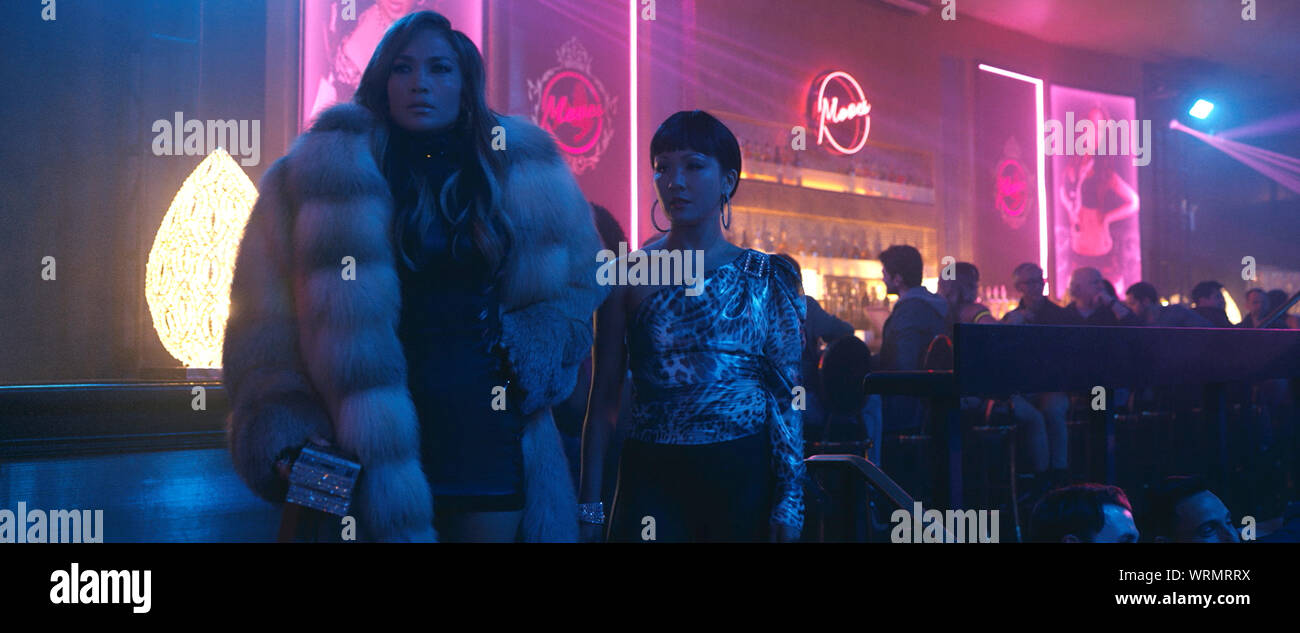 RELEASE DATE: September 13, 2019 TITLE: Hustlers STUDIO: Annapurna Pictures DIRECTOR: Lorene Scafaria PLOT: Inspired by the viral New York Magazine article, Hustlers follows a crew of savvy former strip club employees who band together to turn the tables on their Wall Street clients. STARRING: JENNIFER LOPEZ as Ramona, CONSTANCE WU as Destiny. (Credit Image: © Annapurna Pictures/Entertainment Pictures) Stock Photo