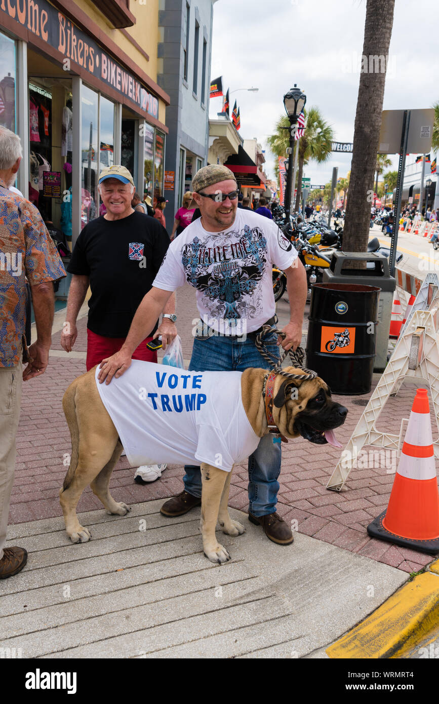 Daytona Beach, Fl, USA - March 4, 2016: The 75th Anniversary of the Daytona Beach Bike Week. Stock Photo