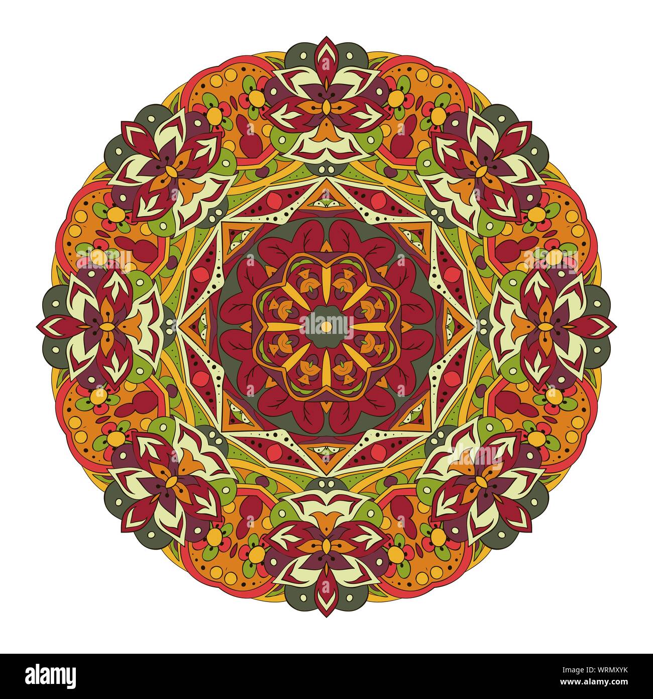 Mandala. Oriental pattern. Traditional round ornament. Turkey, Egypt ...
